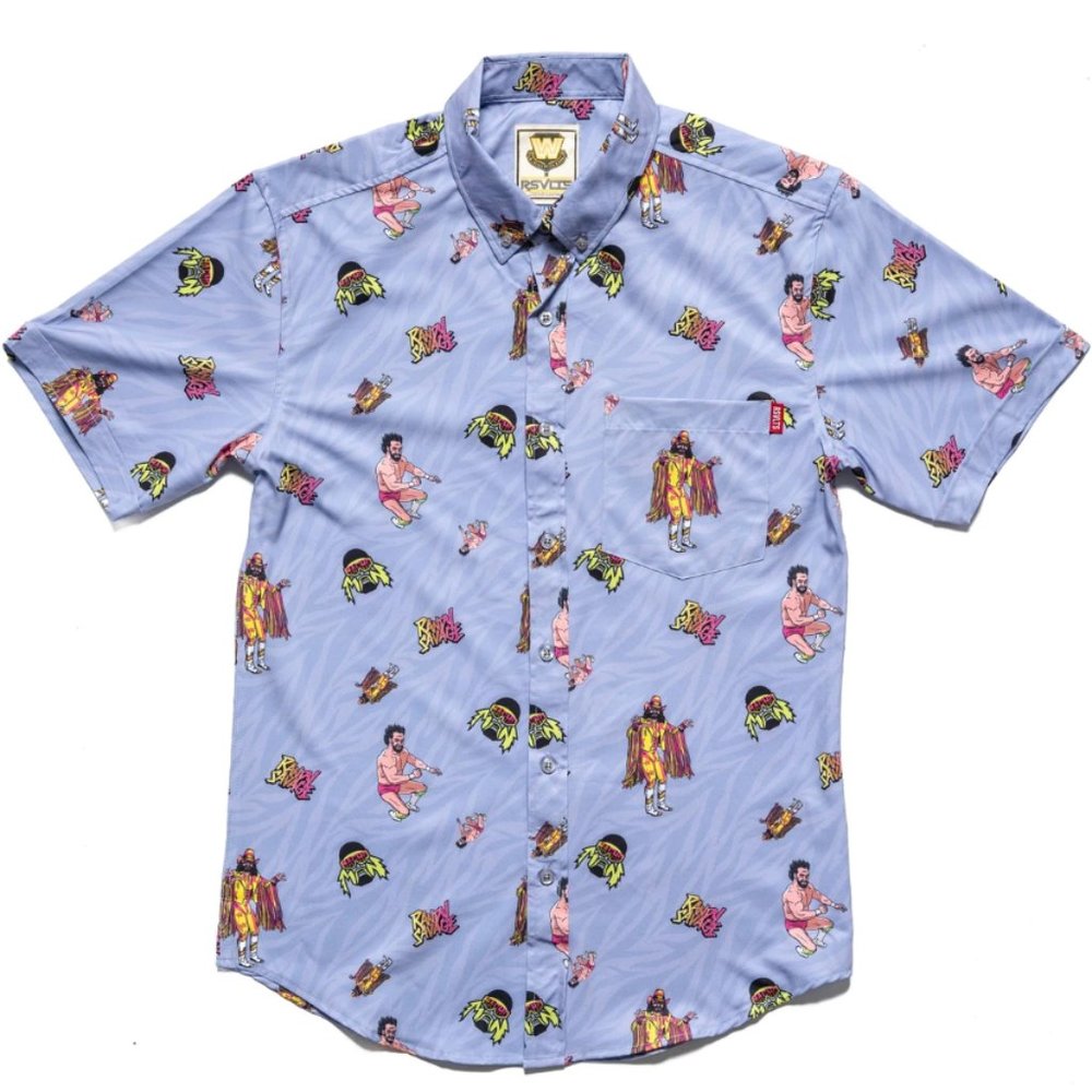 WWE x RSVLTS Macho Man Randy Savage short sleeve shirt - Size Small